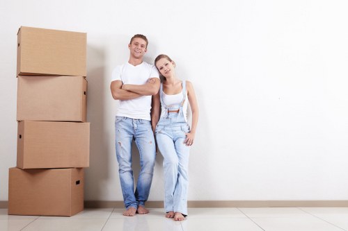 Moving team loading furniture safely for a Man With Van Ealing service