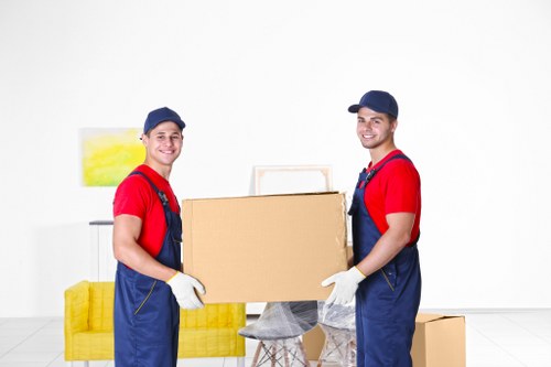 Household items being unloaded at a new property in Ealing