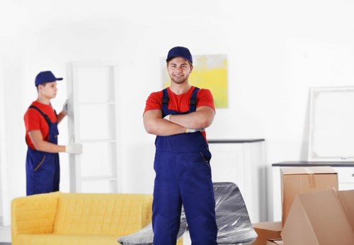 Reviewing moving service concerns with notes and checklist