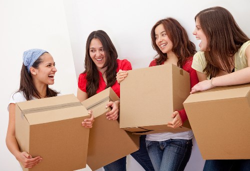 Packed household items ready for removal service