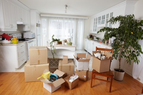 Unpacking and organising boxes in a new Ealing property