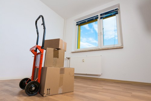 Furniture being carried from a property during an Ealing move
