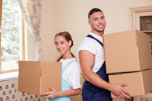 Packing and loading student belongings for a local move in Ealing
