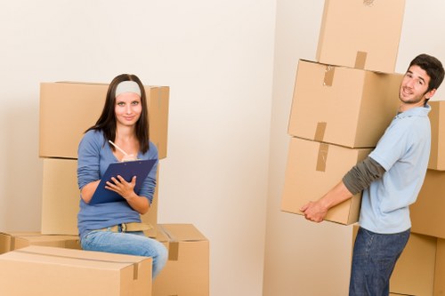 Careful loading and unloading for a move in West London